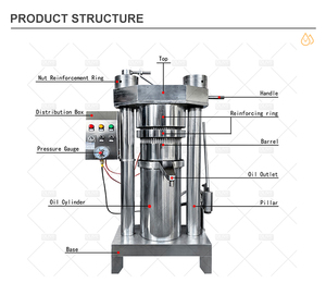 Factory Price Hydraulic <b>Oil</b> <b>Press</b> Organic Castor <b>Oil</b> Extractor Cold <b>Press</b> for Coconut Copra <b>Oil</b> Extraction <b>Machine</b> - Product Image 2