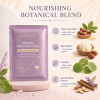 Masque de confort pour le ventre de maternité MEIZCOS en Tencel, 50 ml, au beurre de karité, jojoba, centella et réglisse, soin hydratant doux pour la grossesse