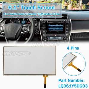 Digitalizador de Pantalla Táctil de Vidrio Compatible con Radio Toyota Camry Corolla Highlander LQ061Y5DG03 6.1/7/7.3 pulgadas 4/8 pines - Product Image 1