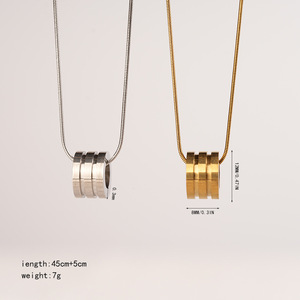 Cadena de Hueso de Serpiente de Acero de Titanio Inoxidable, Delgada y Versátil, para Suéter de Mujer, Nueva Cadena de Hombre Chen Song, Moderna, Sencilla y Ligera - Product Image 3