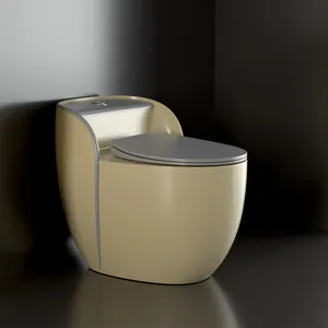 Salle de bain de luxe sans réservoir couleur oeuf une pièce toilette couleur WC sangle eau placard inodoro