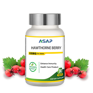 Extrait de fruit de baie d'aubépine Supplément de santé cardiaque Vegan 300mg Pilules d'extrait de baie d'aubépine - Product Image 1