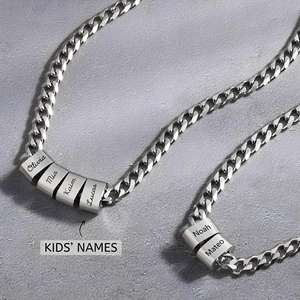 <span class=keywords><strong>Cadena</strong></span> de eslabones cubanos de moda grabada personalizada SongYi en acero inoxidable geométrico chapado en oro regalo para collar de estilo personalizado - Product Image 6