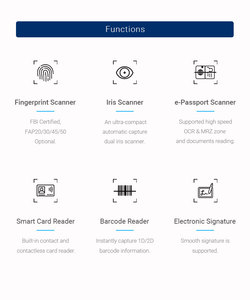 Tableta Biométrica Industrial Android Versat S con Certificación IP67, con Huella Dactilar FAP30 e Iris para Gestión de Inscripción de Identificación Nacional - Product Image 6