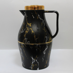 2024 nouveau verre intérieur grande capacité 1L théière à eau en forme de boule café Portable Thermos flacon à vide avec couvercle en or - Product Image 3