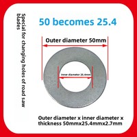 Bague de conversion de diamètre de trou central pour lame de scie de machine à découper les routes 50/60 25.4/27/35, joint plat