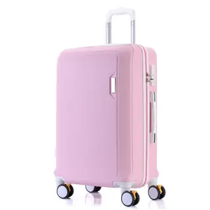 20 “随身携带可扩展行李箱轻质硬背8轮旋转器旅行旅行箱包，覆盆子，英寸