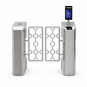 Barrière pivotante à prix d'usine en acier inoxydable, portillon automatique avec lecteur RFID et lecteur de carte faciale pour système de contrôle d'accès - Product Image 1