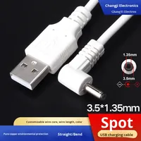 Câble audio USB DC3.5 1.35m, blindage en PVC, pour appareil photo, téléphones mobiles, ordinateur, lampe anti-moustiques, petit ventilateur, connecteur 3.5mm