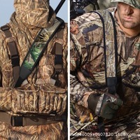 Sangle d'épaule tactique en néoprène pour la chasse en extérieur, à deux points, détachable, avec sangle pivotante et rembourrage large – Équipement essentiel