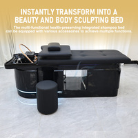 Lit de massage thaïlandais professionnel avec circulation d'eau et vapeur pour salon de spa capillaire de luxe