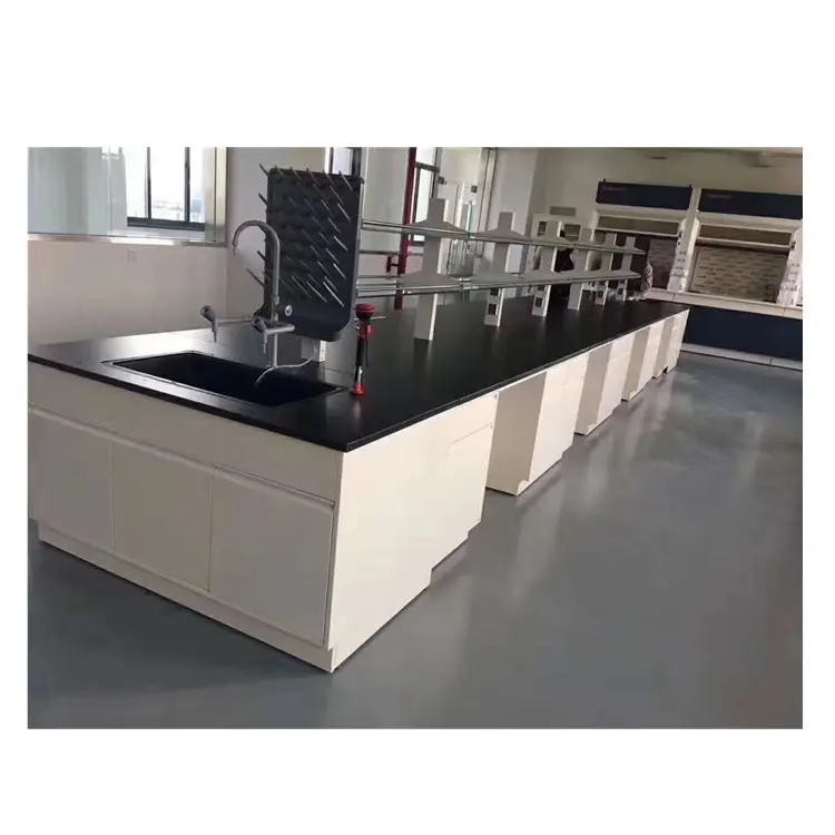 Mesa de laboratorio con cajón para reactivos muebles de laboratorio médico de Química Física, banco de trabajo de laboratorio personalizado