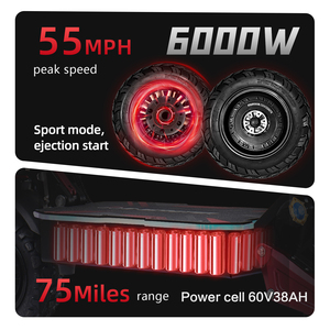 Envío Gratis UE/EE. UU. Scooter Eléctrico de Doble Motor 60V, Batería de Litio 40Ah, 120km de Autonomía, NFC, APP, Plegable, Impermeable, S5-11 - Product Image 5