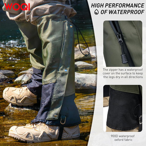 Protège-jambes WOQI pour la randonnée, l'alpinisme, les sports sur glace et neige, imperméables, anti-sable, protection des mollets pour adultes, équipement de plein air - Product Image 4