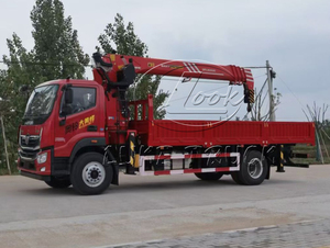Grue montée sur camion à bras rotatif à 360 degrés, pliable, 8T 10T, châssis FOTON 4x2, télécommande sans fil - Product Image 3