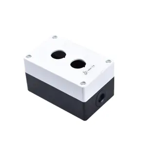 Waterproof Control Box Switch Protection Box XDL5-B02 2 Holes Electrical Plastic White IP65 Control Box with Power Supply Cable