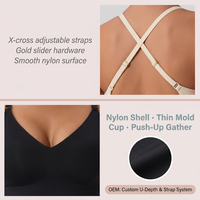 Soutien-gorge sans bretelles grande taille avec soutien dorsal, dos ouvert en U, pour femmes, pour robes de soirée à dos bas, bretelles réglables en X