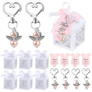 Porte-clés créatif en alliage de zinc en forme de cœur d'ange gardien, cadeau de mariage pour <span class=keywords><strong>la</strong></span> mariée - Product Image 1