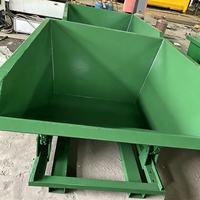 Bacs basculants robustes XINTUO pour chariots élévateurs, bacs à déchets de construction à vidage automatique