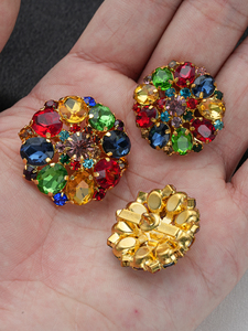 Đa Năng DIY Hỗn Hợp Màu Sắc Thủy Tinh Đồng Claw Nút Cho Quần Áo Trang Trí Nút Xuống Áo Sơ Mi Phụ Nữ May Phụ Kiện - Product Image 5