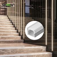 Profilé LED en aluminium anodisé encastré pour plafond d'hôtel, bande décorative en aluminium pour éclairage LED