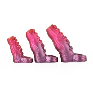 NNSX Open Ended Penis Sleeve Hollow Tentacle <b>Dildo</b> for Men Penis Enlargement Sleeve Silicone Sheath Flexible Sheath Sex Toys - Product Image 4