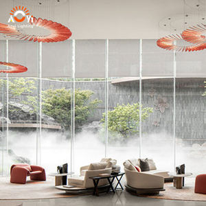 Lámpara <span class=keywords><strong>de</strong></span> Techo LED con Forma <span class=keywords><strong>de</strong></span> Pluma Hecha a Mano por Aoyi Lighting - Decoración <span class=keywords><strong>de</strong></span> Arte Oriental para Residencias y Mansiones <span class=keywords><strong>de</strong></span> Alta Gama - Product Image 4