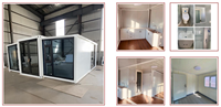 Kits de maisons préfabriquées à assemblage rapide, maisons modernes en conteneurs d'acier, maisons prêtes à l'emploi sur roues, maisons à structure extensible, villas préfabriquées de luxe