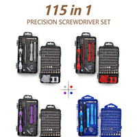 VETOOL Kit de tournevis multifonctionnel 115-en-1 pour la réparation et le démontage de téléphones portables, ordinateurs et montres