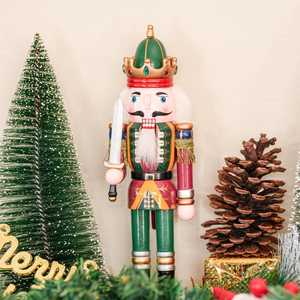 Décoration <span class=keywords><strong>de</strong></span> Noël artisanale vintage <span class=keywords><strong>en</strong></span> <span class=keywords><strong>bois</strong></span>, casse-noisette, 11,8 pouces, pour cheminée, table ou arbre - Product Image 5
