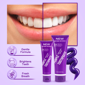 Custom Logo Teeth Whitening <strong>Toothpaste</strong> 65g/120g Purple Tooth <strong>Colour</strong> <strong>Corrector</strong> Instant White <strong>Toothpaste</strong> Wholesale - Product Image 2