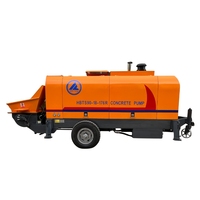 Pompe à béton automatique HTBS60 avec système hydraulique à valve en S, durable et facilement déplaçable