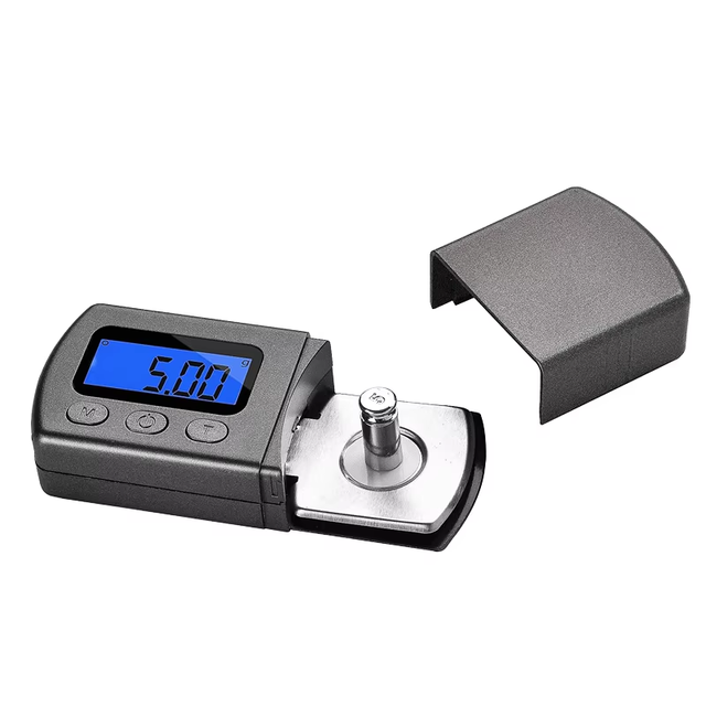 Vinyl Record Needle Tonearm Phono Cartridge Blue 0.01g/5g Weight Measuring Professional Turntable Stylus Force Gauge Scale