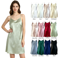 Vente en gros usine : Ensemble 2 pièces de luxe en satin, comprenant une chemise de nuit, une robe de nuit, une lingerie sexy et une robe nuisette unie, idéal pour l'été et les mariages.