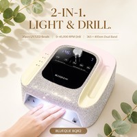 Lampe à ongles et perceuse à strass 30 LED double longueur d'onde sans fil rechargeable 2-en-1 Équipement professionnel Fournisseur OEM ODM