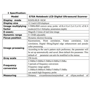 Sistema de Ultrasonido Veterinario Portátil 70A con Certificación CE, Instrumento de Diagnóstico de Cuerpo Completo, Alimentación Eléctrica, Origen Sichuan - Product Image 3