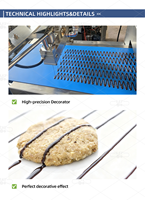 Machines de production automatiques de décoration et d'enrobage de chocolat 3D LST avec tunnel de refroidissement, machine de boulangerie pour chocolat, pour fabricant de lait de noix