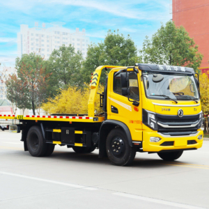 Camion de dépannage à plateau plat manuel Dongfeng 4X2 5 tonnes 6 tonnes, neuf, diesel, norme EURO 6, pour le sauvetage routier d'urgence - Product Image 3