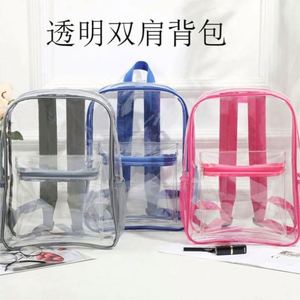 Mochila transparente de PVC personalizada con logotipo, mochila unisex impermeable de gran capacidad al por mayor - Product Image 4