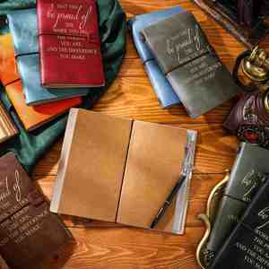 High-End A3 Spiral Leather Address <b>Book</b> & Planner-Wishing You to Be Proud of Your Work - Product Image 4