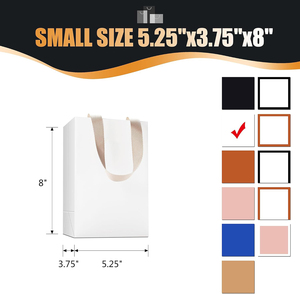 Sac de shopping blanc haut de gamme avec poignée en ruban, taille personnalisée, sac en papier spécial pour cadeau de mariage, emballage écologique - Product Image 3