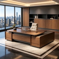 LBZ-326X Nouvelle commode latérale carrée en bois massif de noyer de style chinois avec contraste gris, structure à mortaise et tenon pour bureau de direction