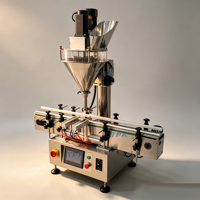 Machine de remplissage automatique de poudre de bureau LT-750 avec convoyeur pour café, lait, épices, piments, assaisonnements et cosmétiques