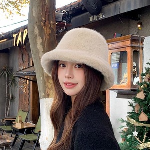 Sombrero de <span class=keywords><strong>Pescador</strong></span> para Niñas, Diseño ODM OEM, para Invierno, Felpa Gruesa, Protección para las Orejas, Estilo Japonés Versátil, Sombrero de Cubo Cálido para Mujer - Product Image 4