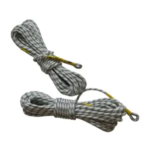 ロッククライミングレスキュー用の高強度マルチカラーナイロンポリアミド二重編組ソリッドブレード安全ロープ