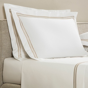 SANHOO Draps de lit <span class=keywords><strong>d</strong></span>'hôtel de haute qualité, taille Queen, ensembles de literie <span class=keywords><strong>d</strong></span>'hôtel brodés dorés, collections - Product Image 1