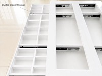 Nouvelle Coiffeuse Grande Miroir avec Rangement et Éclairage LED pour Chambre à Coucher, Meuble de Maquillage avec Tiroirs pour la Maison