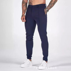 Gran oferta, ropa de calle, <span class=keywords><strong>pantalones</strong></span> ajustados <span class=keywords><strong>para</strong></span> <span class=keywords><strong>hombre</strong></span>, <span class=keywords><strong>Pantalones</strong></span> rectos informales de alta elasticidad, <span class=keywords><strong>Pantalones</strong></span> chinos ajustados a la moda recién llegados - Product Image 2