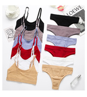 Venta al por mayor de lencería en línea 2022, conjunto de lencería Sexy de talla grande, ropa interior blanca para mujer, conjunto de bragas y sujetador Sexy para mujer sólida