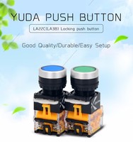LA38-11 30MM Tombol Tekan Logam Berkualitas Tinggi Tipe Momentary IP65 10A 1NO1NC dengan Cincin Tahan Air